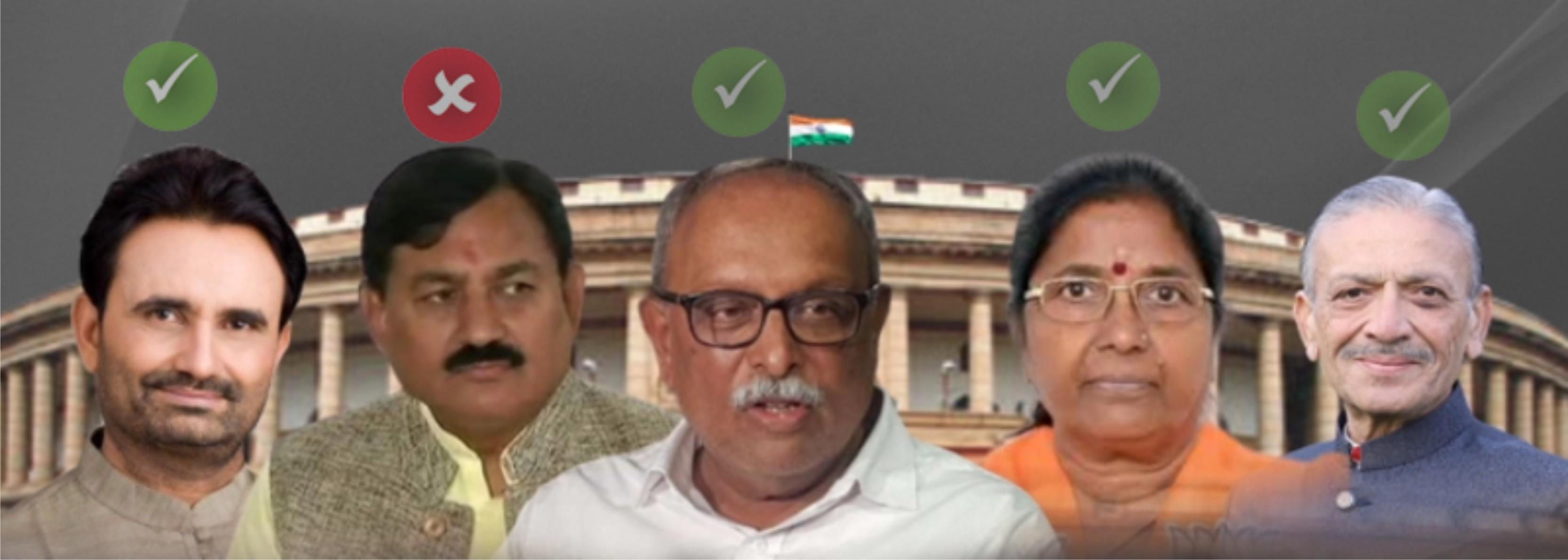 BJP wins 8 out of 19 Rajya Sabha seats in the country NDA's strength